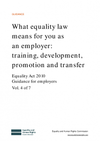 What equality law means for you as an employer: training, development, promotion and transfer